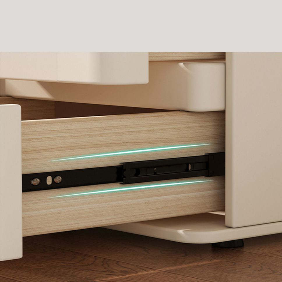 Minimalist Wood 2-Drawer Nightstand — White