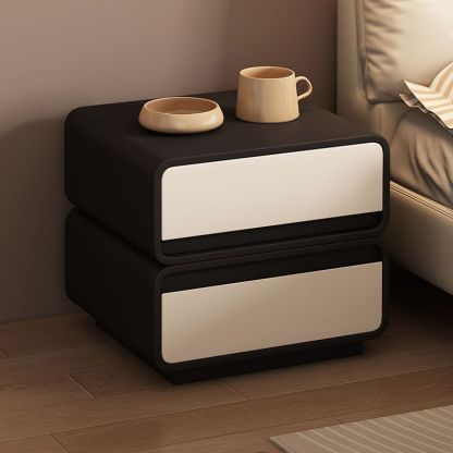 Minimalist Wood 2-Drawer Nightstand