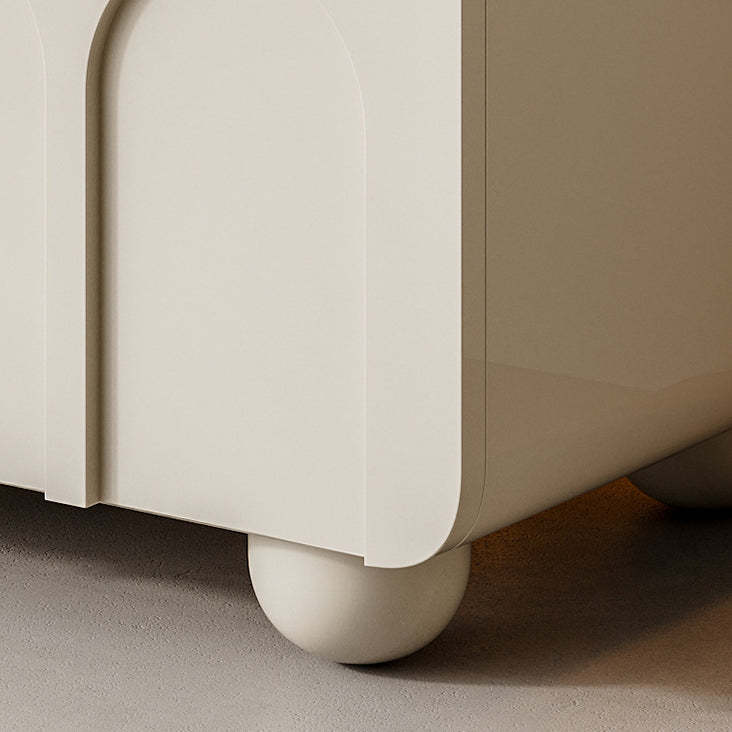 French Wood Arch 1-Drawer Nightstand