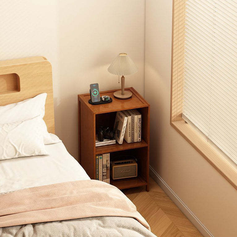 Lighom retro fiberboard woven bamboo nightstands — No Door