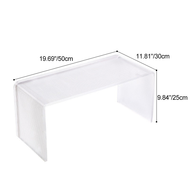 Minimalist Acrylic C-Shaped Side Table