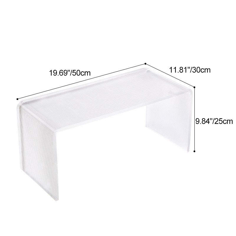 Minimalist Acrylic C-Shaped Side Table