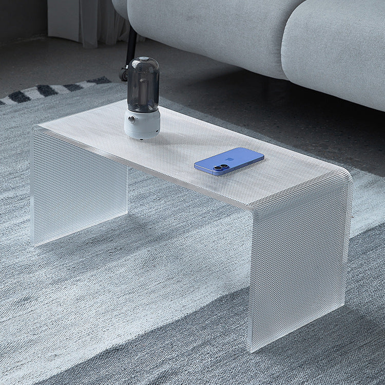 Minimalist Acrylic C-Shaped Side Table