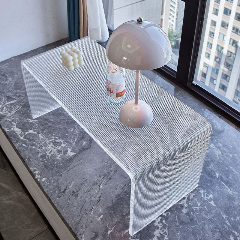 Minimalist Acrylic C-Shaped Side Table