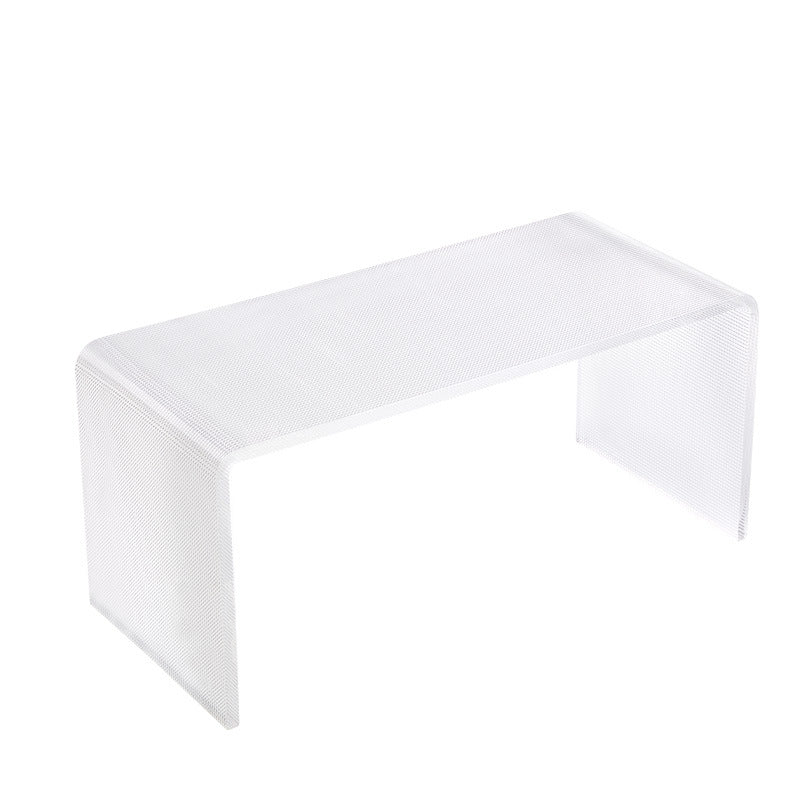 Minimalist Acrylic C-Shaped Side Table