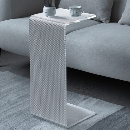 Minimalist Acrylic C-Shaped Side Table