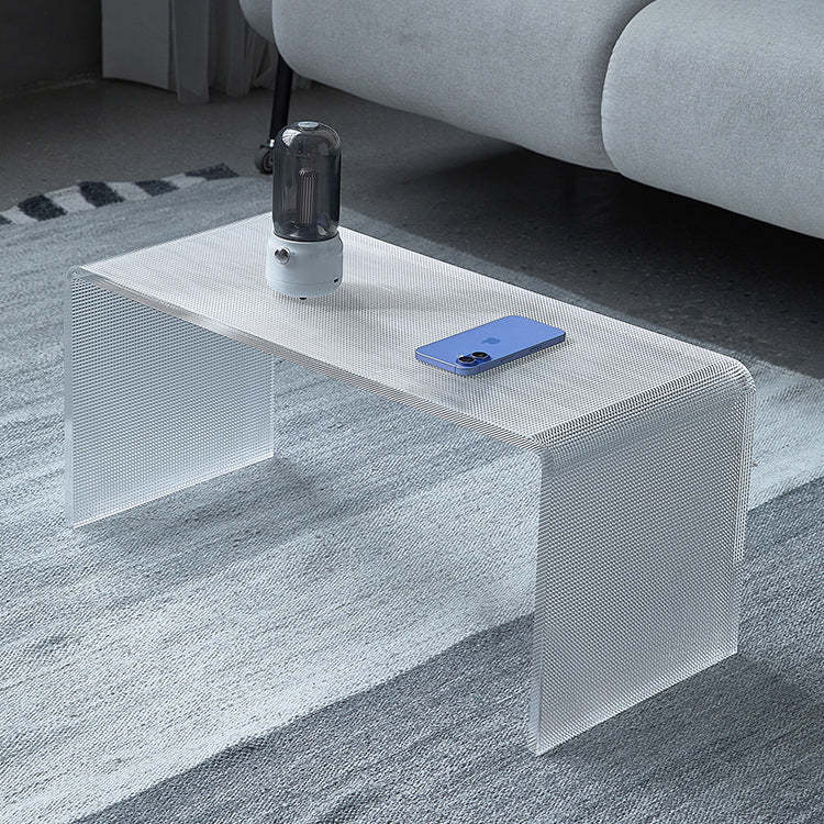 Minimalist Acrylic C-Shaped Side Table