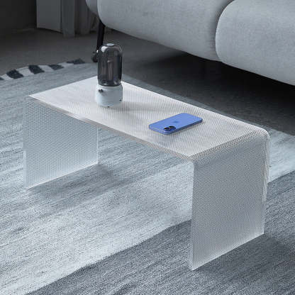 Minimalist Acrylic C-Shaped Side Table