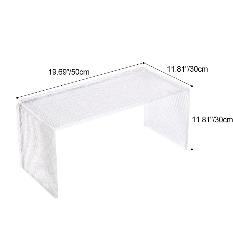 Minimalist Acrylic C-Shaped Side Table