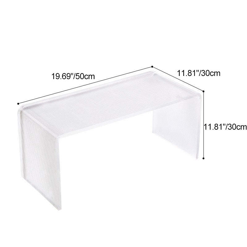 Minimalist Acrylic C-Shaped Side Table