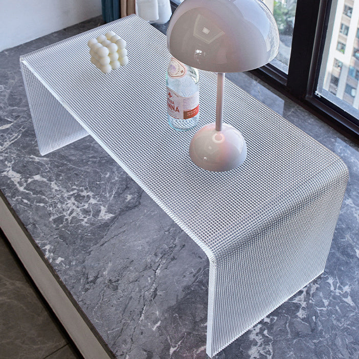 Minimalist Acrylic C-Shaped Side Table