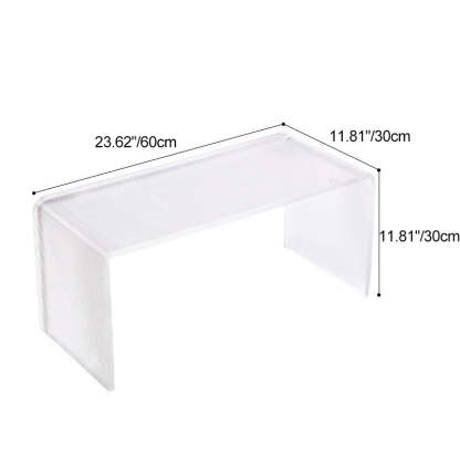 Minimalist Acrylic C-Shaped Side Table