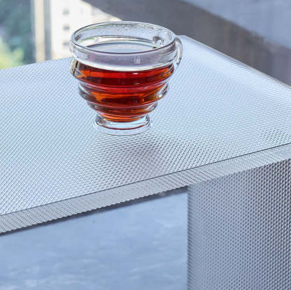Minimalist Acrylic C-Shaped Side Table