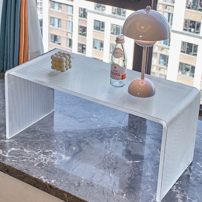 Minimalist Acrylic C-Shaped Side Table