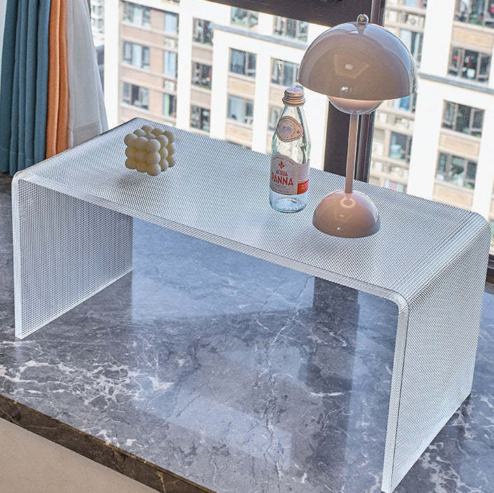 Minimalist Acrylic C-Shaped Side Table