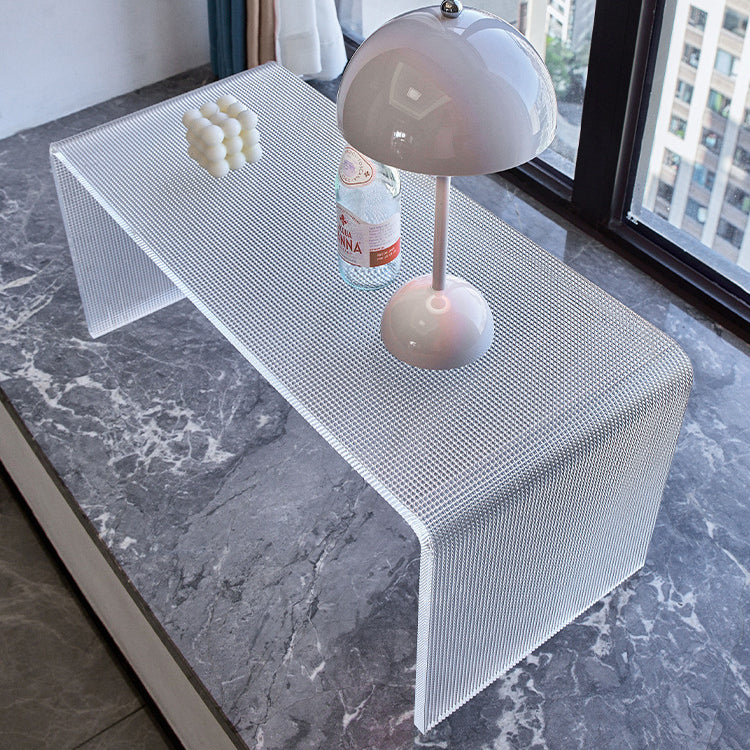 Minimalist Acrylic C-Shaped Side Table