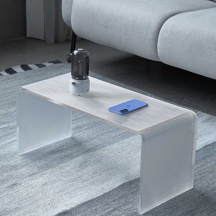 Minimalist Acrylic C-Shaped Side Table