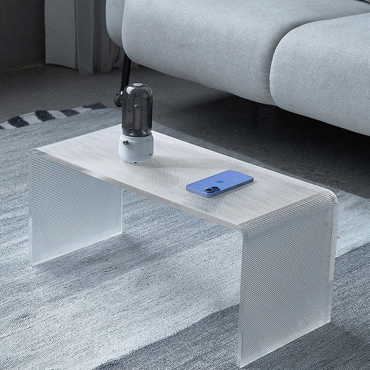 Minimalist Acrylic C-Shaped Side Table