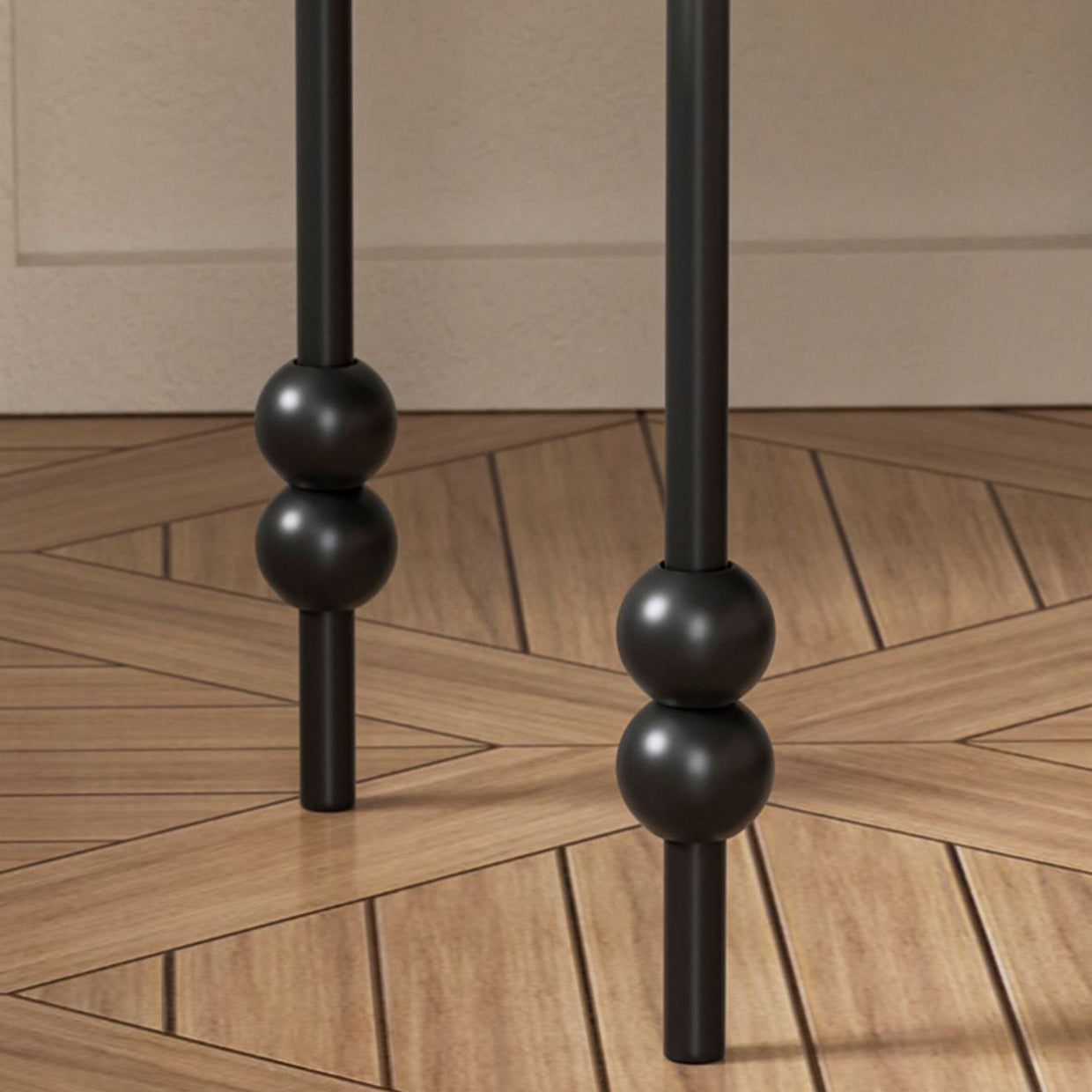 Retro Iron Arched Nightstand 2-Tier Cabinet