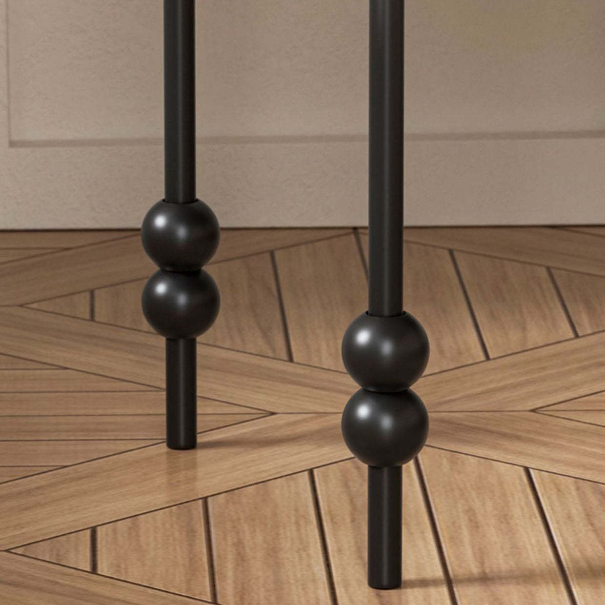 Retro Iron Arched Nightstand 2-Tier Cabinet