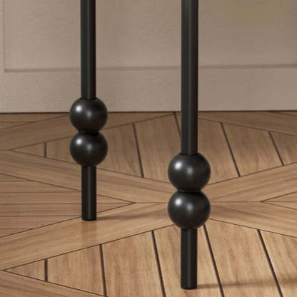 Retro Iron Arched Nightstand 2-Tier Cabinet