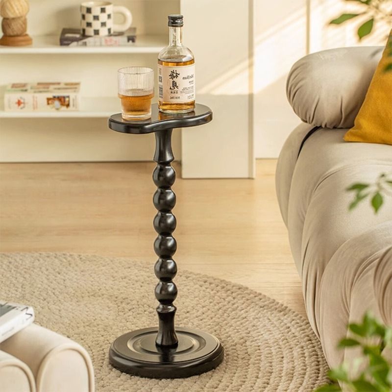 Retro Beechwood Gourd-Shaped Side Table