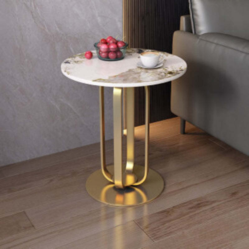 Nordic Slab Steel Round Side Table