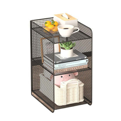 Minimalist Iron Narrow Nightstand 3-Tier