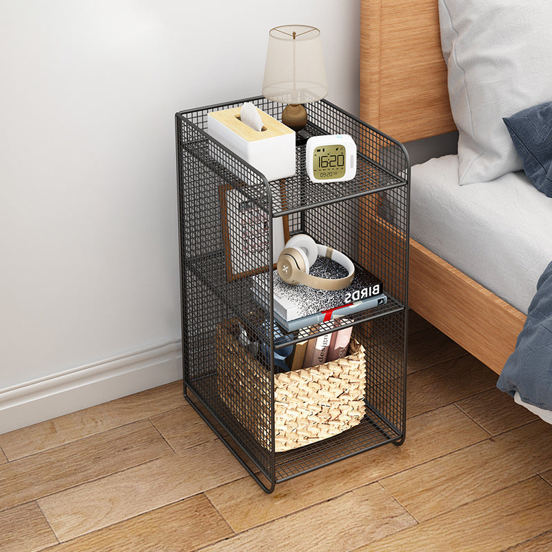Minimalist Iron Narrow Nightstand 3-Tier