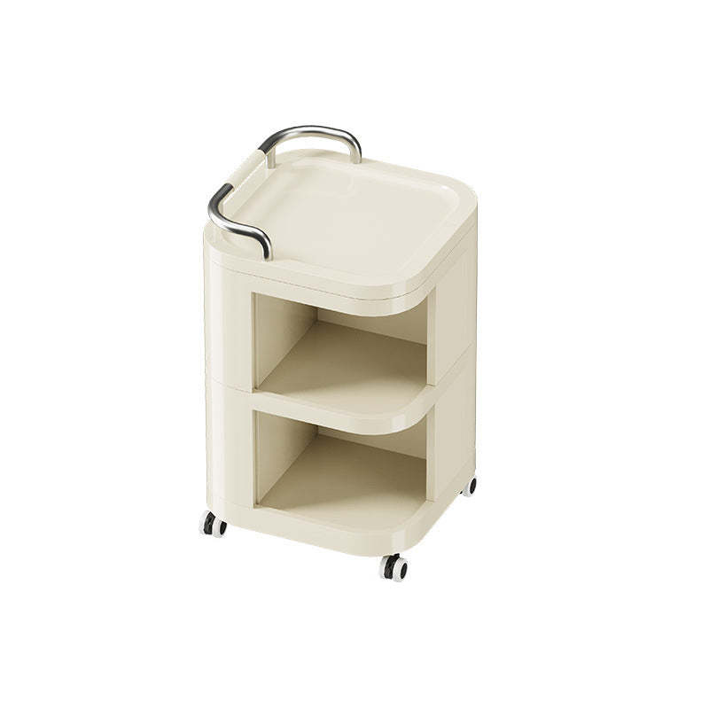 Nordic movable home white steel cabinets, Lighom — No Drawer / 2 Tiers