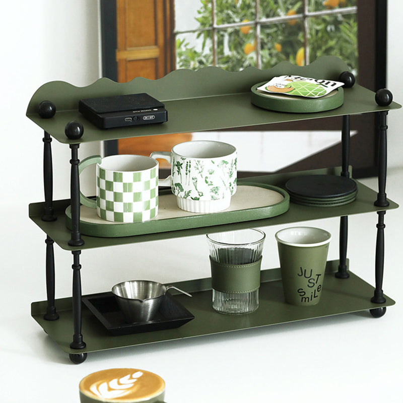 Nordic Iron Wave-Edge Side Table 3-Tier