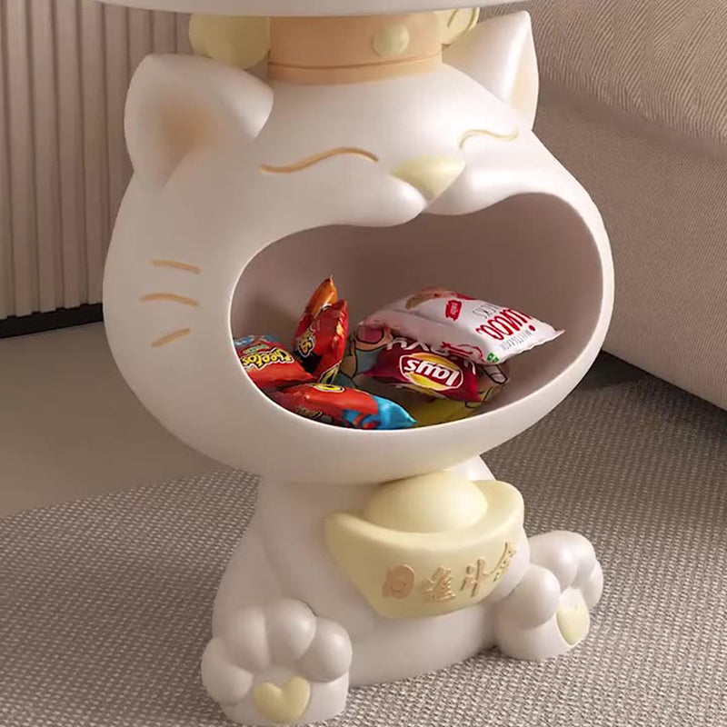 Resin Lucky Cat Round Side Table