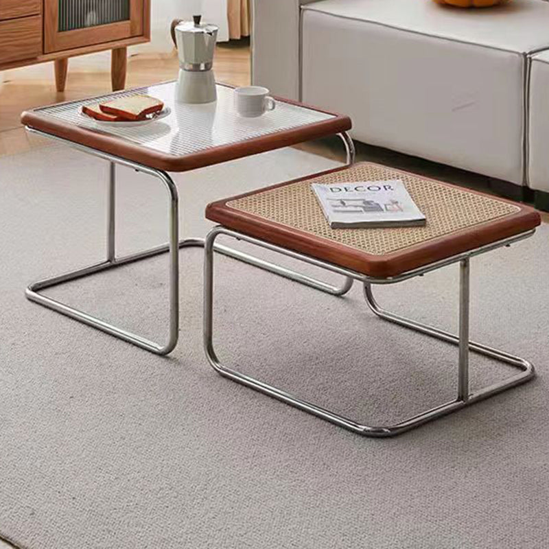 Retro Striped Glass Table