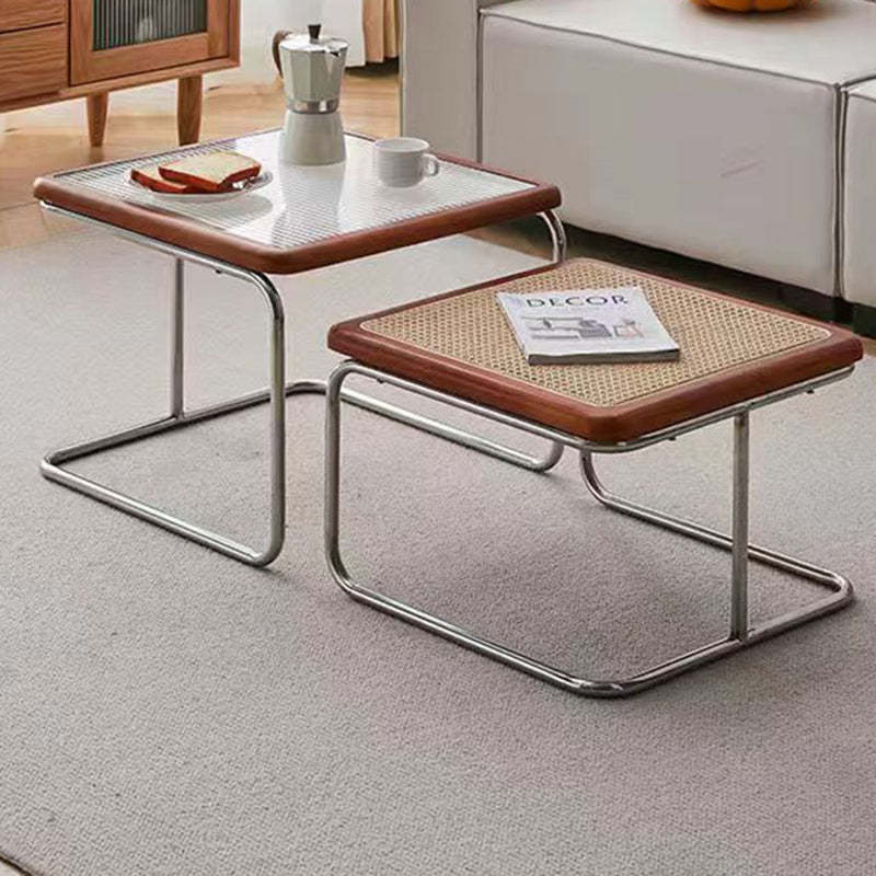Retro Striped Glass Table