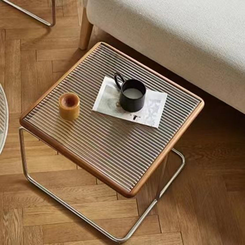 Retro Striped Glass Table