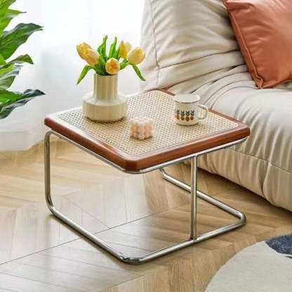 Retro Striped Glass Table
