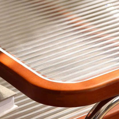 Retro Striped Glass Table