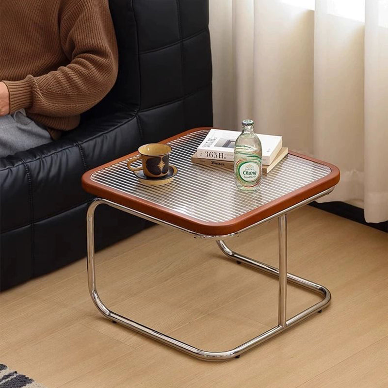 Retro Striped Glass Table