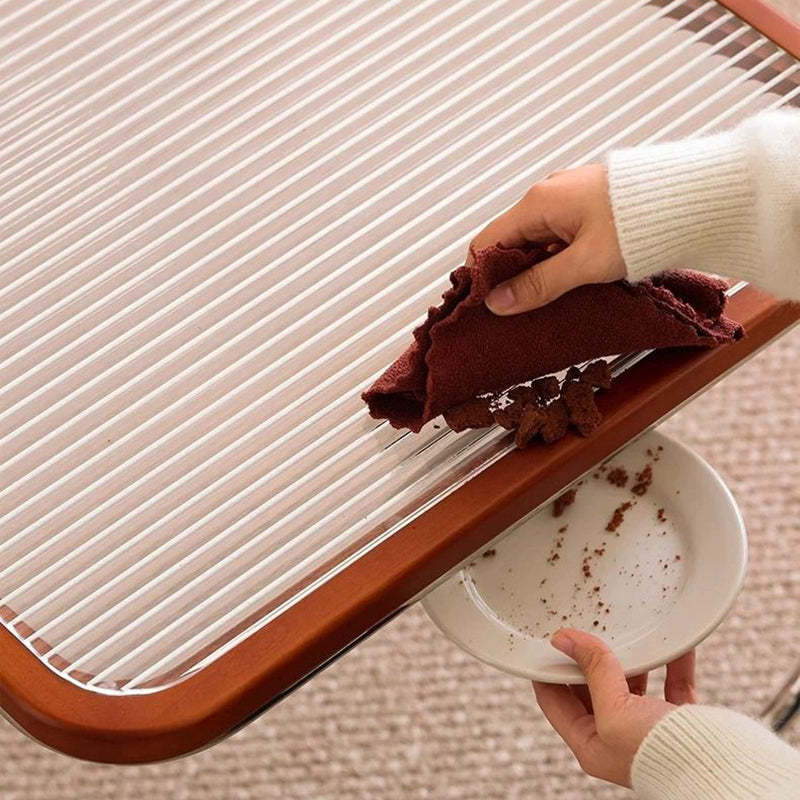 Retro Striped Glass Table