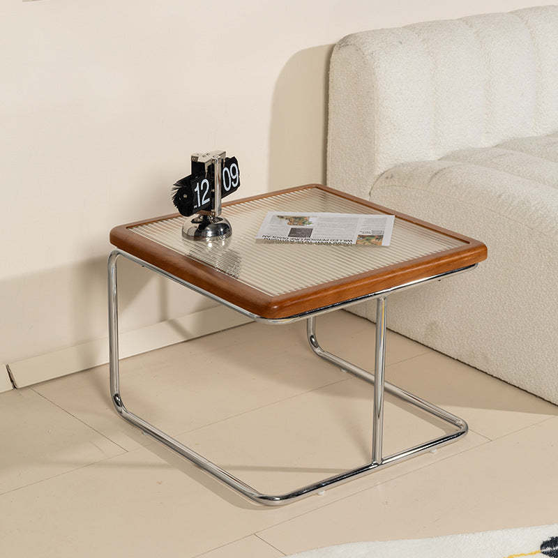 Retro Striped Glass Table