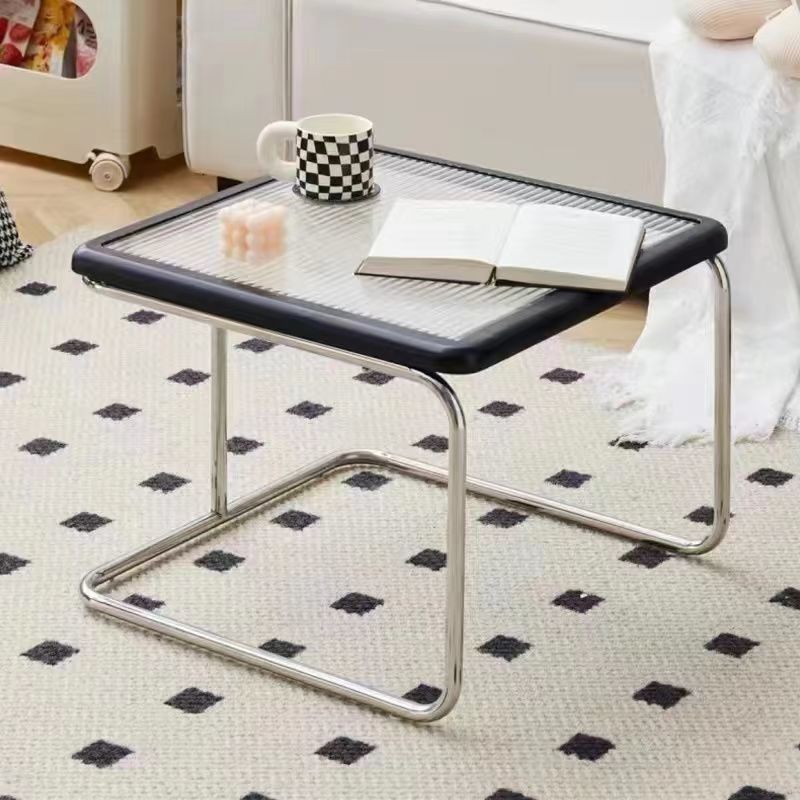 Retro Striped Glass Table