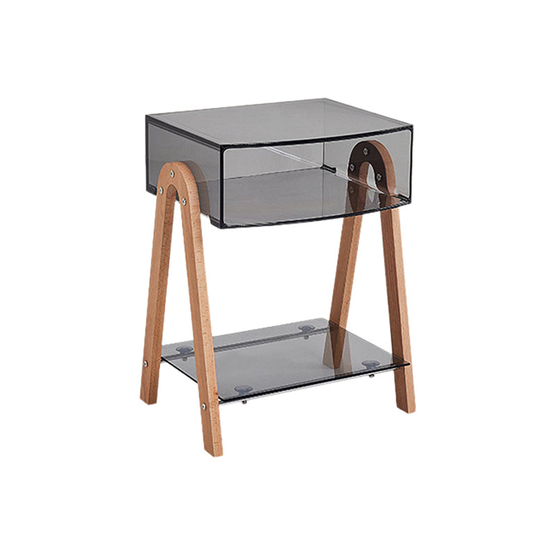 Nordic Beech Wood 2-Tier 1-Cabinet