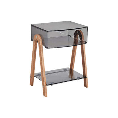 Nordic Beech Wood 2-Tier 1-Cabinet