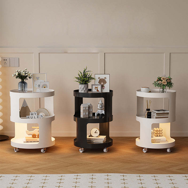 Minimalist Iron 3-Tier Shelf — Round / Black