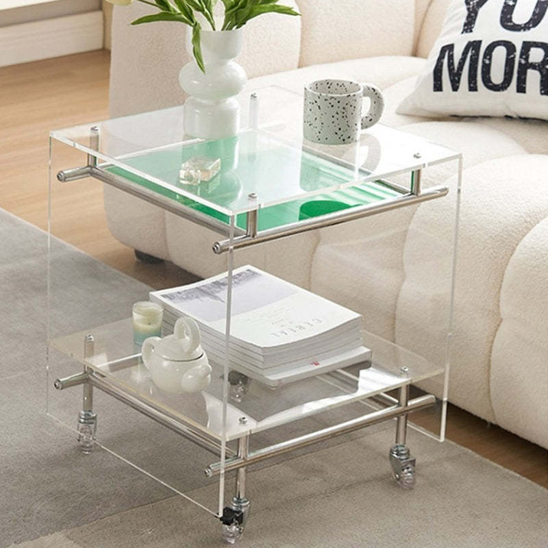 Nordic 2-tier green acrylic coffee tables