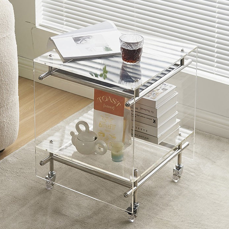 Nordic Acrylic 2-Tier Table — White
