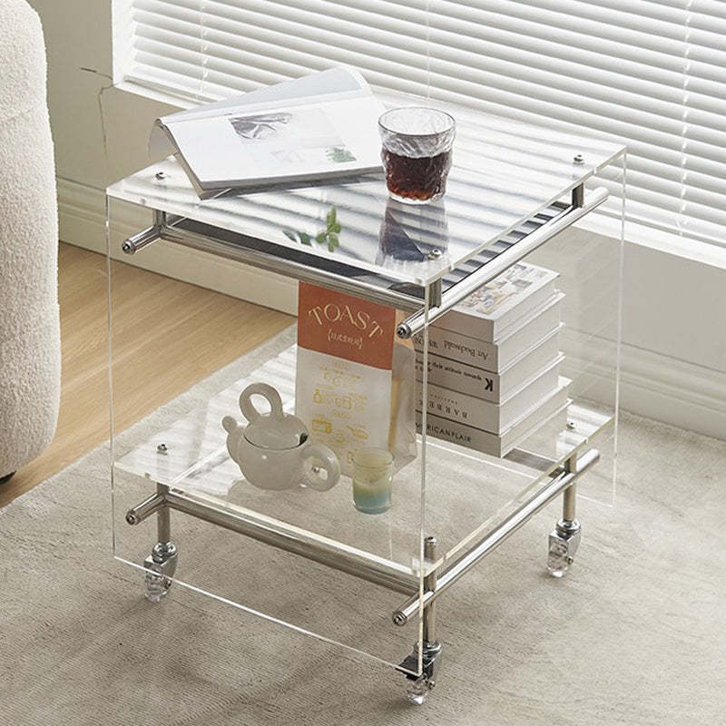 Nordic Acrylic 2-Tier Table — White