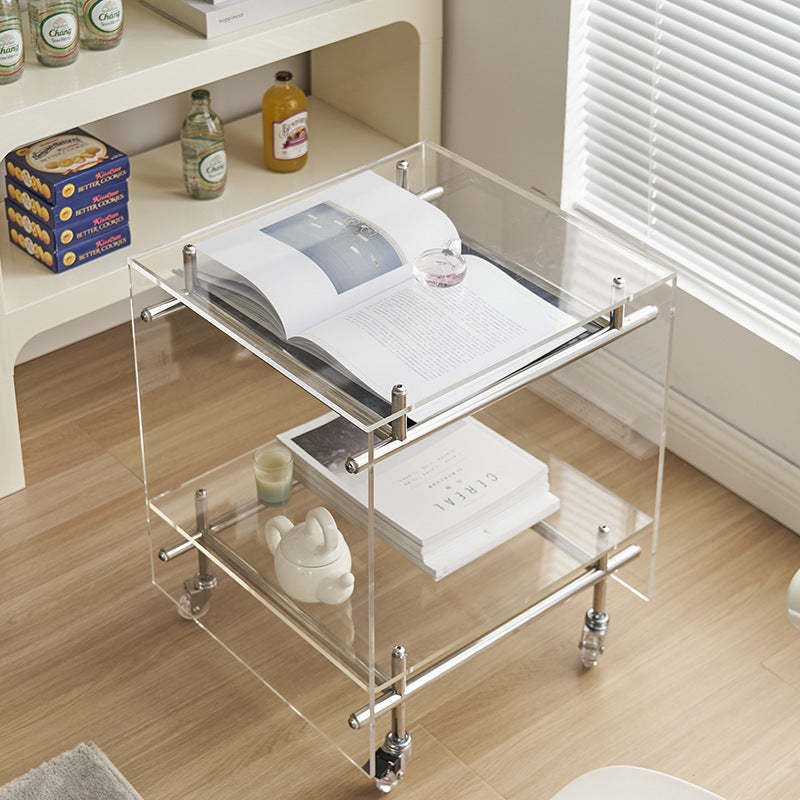 Nordic Acrylic 2-Tier Table — Transparent