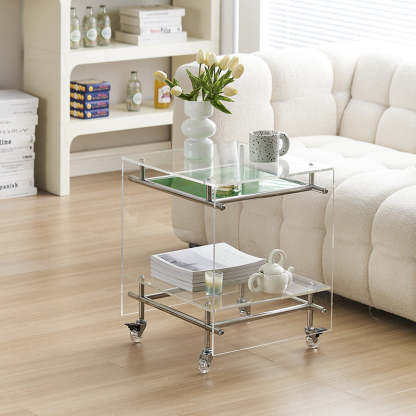 Nordic Acrylic 2-Tier Table — Green
