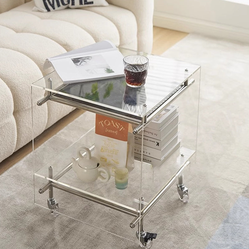 Nordic Acrylic 2-Tier Table — Black